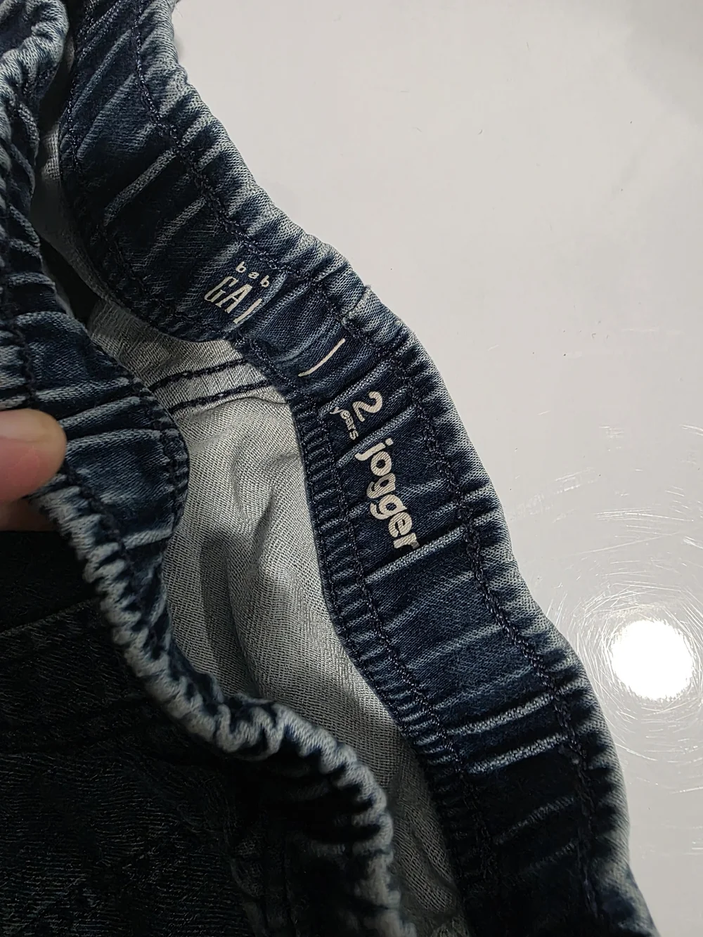 Gap Size 2 T Light Wash Elastic Waist Denim Joggers